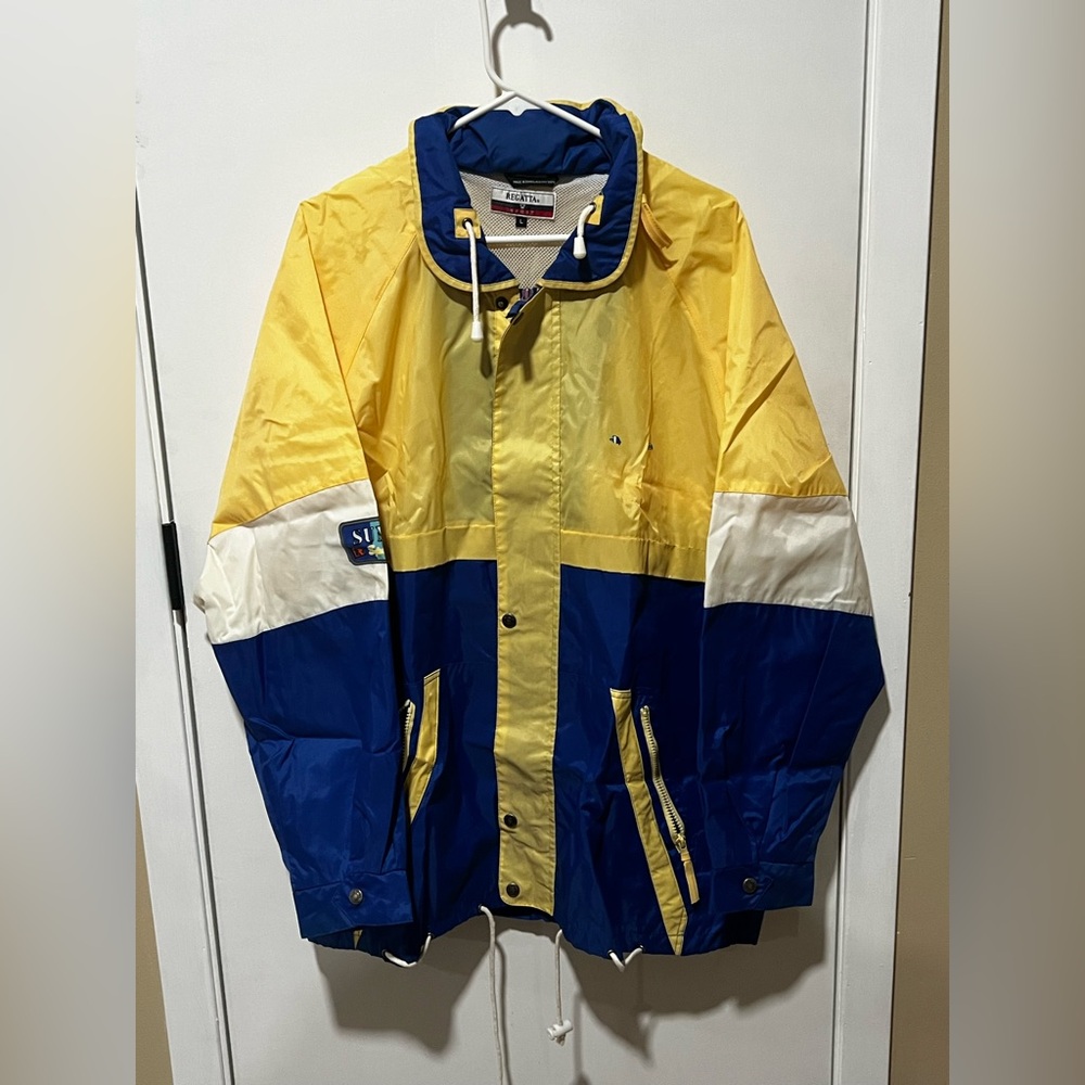 Vintage Regatta Yellow and Blue Windbreaker